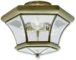 Livex Monterey 3-Light Antique Brass Ceiling Mount