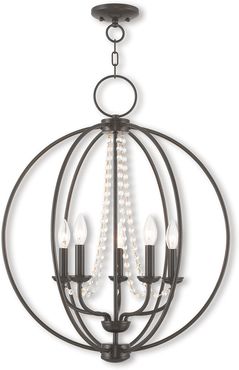 Livex Arabella 5-Light English Bronze Chandelier