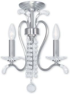 Livex Serafina 3-Light BN Mini Chandelier/Ceiling Mount