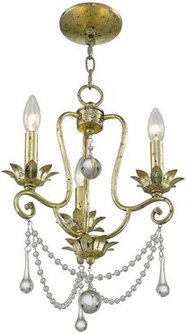 Livex Sophia 3-Light Winter Gold Mini Chandelier