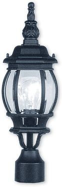 Livex Frontenac 1-Light Black Outdoor Post Lantern
