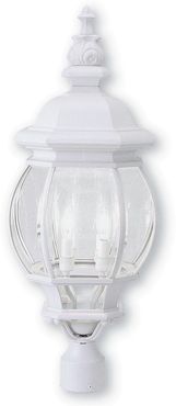 Livex Frontenac 4-Light White Outdoor Post Lantern