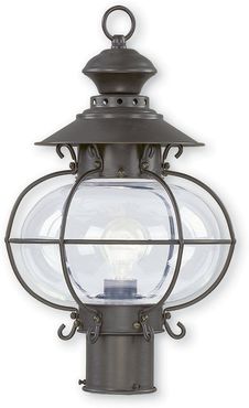 Livex Harbor 1-Light Bronze Outdoor Post Lantern