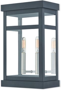 Livex Hopewell 2 Light BK Outdoor Wall Lantern