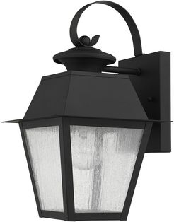 Livex Mansfield 1-Light Black Outdoor Wall Lantern