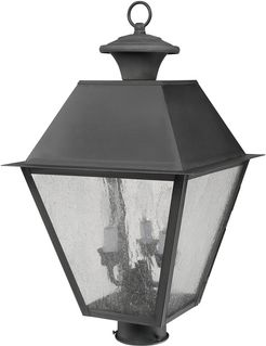 Livex Mansfield 3-Light Charcoal Outdoor Post Lantern