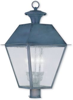 Livex Mansfield 4-Light Charcoal Outdoor Post Lantern