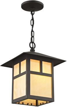 Livex Montclair Mission 1-Light Bronze Outdoor Chain Lantern