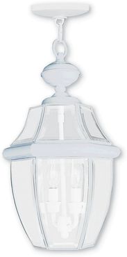Livex Monterey 2-Light White Outdoor Chain Lantern