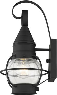 Livex Newburyport 1-Light Black Outdoor Wall Lantern