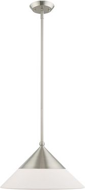 Livex Stockholm 1 Lt Brushed Nickel Mini Pendant