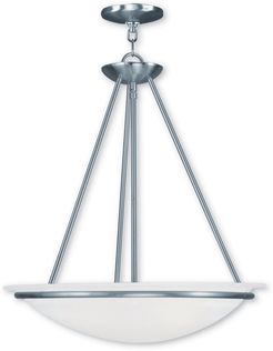 Livex Newburgh 3-Light Brushed Nickel Pendant