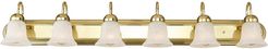 Livex Riviera 6-Light Polished Brass Bath-Light