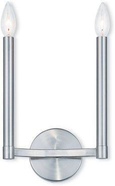 Livex Alpine 2-Light Brushed Nickel Wall Sconce