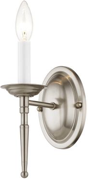 Livex Williamsburgh 1-Light Brushed Nickel Wall Sconce