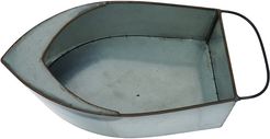 Transpac Metal Silver Spring Lake Life Boat Container