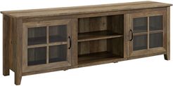 Hewson 70in Traditional Wood Glass Door Console