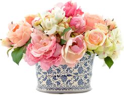 Creative Displays Peony, Hydra And Rose Bouquet in a Ceramic Container