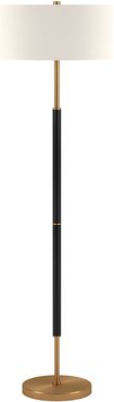 abraham+ivy Simone Matte Black & Brass Floor Lamp