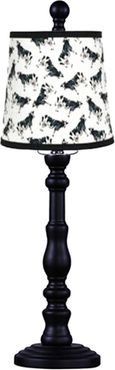 AHS Lighting & Home Decor 21in Townsend Black Cows on White Shade Table Lamp
