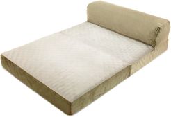 Precious Tails Velvety Soft Ortho-Foam Foldable Chaise Dog Bed