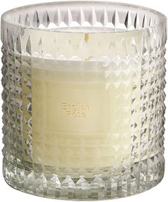 BIDKhome Clear English Rose Etched Glass Scented Candle