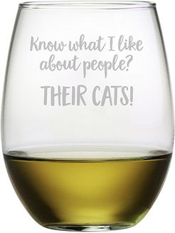Susquehanna Glass Their Cats Stemless Wine & Gift Box