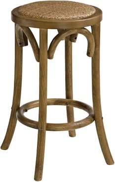 Rae Walnut Backless Bar Stool