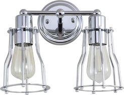 Jonathan Y Designs 2-Light Evelyn Chrome Vanity Light