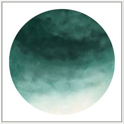 Jonathan Bass Studio Cloudy Teal In Circle