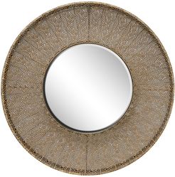 UMA Pierced Metal Round Wall Mirror