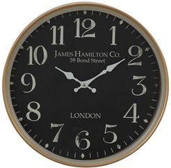 UMA Contemporary Iron London-Inspired Vintage Round Wall Clock