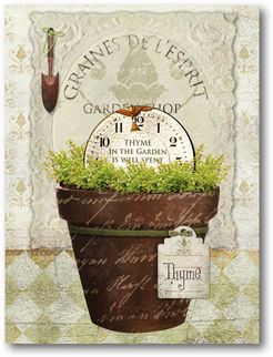 Courtside Market Wall Decor "Herbpot Thyme"