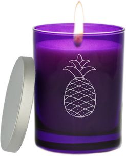 Carved Solutions Gem Collection Amethyst Soy Wax Hand Poured Glass Vessel Candle Pineapple