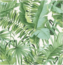 A-Street Prints Alfresco Green Palm Leaf Wallpaper