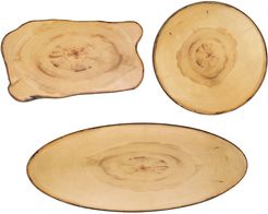 Honey-Can-Do 3pc Rustic Tray Set