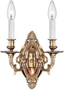 Crystorama 2-Light Polished Brass Wall Mount II