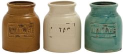 Farmhouse Ceramic Cutlery Jar