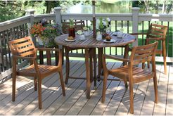 Outdoor Interiors 5pc Folding Table & Chair Set