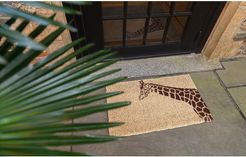 Giraffe Handwoven Coconut Fiber Doormat