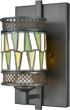 Rainy Slate Tiffany Wall Sconce