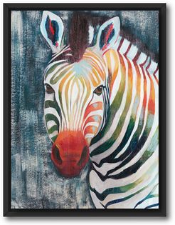 Courtside Market Wall Decor Prism Zebra II Gallery Framed Stretched Canvas Wall Art