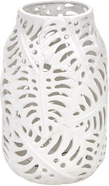 Sagebrook Home Ceramic Fern Cutout Vase