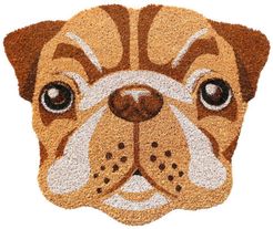 RugSmith Natural Shaped Pug Face Doormat
