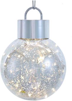 Kurt Adler Set of 2 LED Silver Ball Ornaments