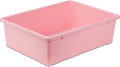 Honey-Can-Do Large Plastic Bin in Light Pink