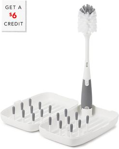 OXO Tot On-The-Go Drying Rack & Bottle Brush With Bristled Cleaner with $3 Credit