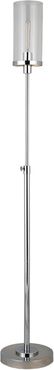 Abraham + Ivy Frieda Polished Nickel Floor Lamp with Clear Glass Shade