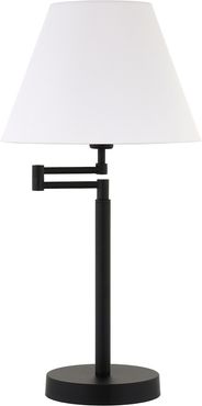 Abraham + Ivy Moby Swing Arm Blackened Bronze Table Lamp with Empire Shade