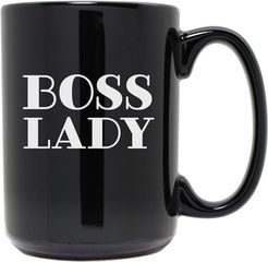 Susquehanna Glass Boss Lady Etched Black Mug